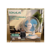 SONALAS SL662 багатофункціональний 12-дюймовий вентилятор із сонячною панеллю та LED-освітленням