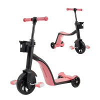 Best Scooter 3в1  самокат, велобіг і беговел для дівчаток у рожевому кольорі