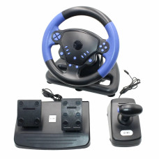 Racing Wheel 4 в 1  кермо з педалями та коробкою передач для PC,PS4,PS3, Android Phone, реалістичний гоночний симулятор