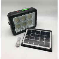 GD-2207A потужний акумуляторний LED ліхтар 8000 mAh із сонячним зарядом