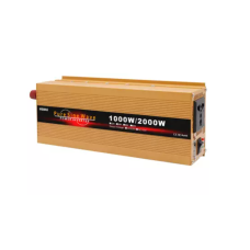 Інвертор напруги HPOL0010U Pro 12V  220V з чистою синусоїдою,  універсальна розетка, портативний