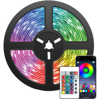 Світлодіодна стрічка 5050 RGB 2 м для фонової підсвітки телевізора, 120 LED, з USB-підключенням і пультом дистанційного керування