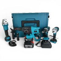 Набір інструментів Instrumentop 36V 4 в 1 (Шуруповерт DDF484, Перфоратор DHR202, Болгарка DGA504, Гайковерт DTW301) з двома акумуляторами