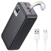Зовнішній акумулятор KLGO 40000 mAh 22.5W  потужний Power Bank для швидкої та стабільної зарядки