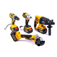 Набір 4в1 DeWalt 48V шуруповерт, гайковерт, болгарка, перфоратор моделі DCD900B, DCF893F, DCG413 комплект з 2 акумуляторами 6.0 Ah