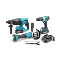 Професійний комплект Makita 3в1  36V 6Ah  перфоратор, шуруповерт і болгарка в кейсі 