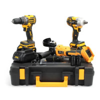 Набір 3в1 DeWalt 36V шуруповерт DCD996, гайковерт DCF922, болгарка DCG409 універсальний АКБ комплект жовтий для ремонту та монтажу
