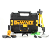 Акумуляторний лазерний нівелір DeWalt DCLE34031N 3D 4D професійний 360 градусний рівень з зеленою лазерною проєкцією та підвищеною точністю