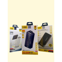 Повербанк KLGo KP-29 20000 mAh PD22.5W із LED-дисплеєм, двома USB-виходами, швидкою зарядкою QC 3.0 PD і багаторівневим захистом