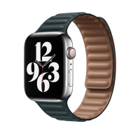 Apple Watch ремінець Leather Link  – Green – Магнітне кріплення, сумісний з 38 мм, 40 мм, 41 мм