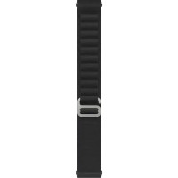 Силіконовий ремінець Leather Link для Apple Watch 20 мм  універсальний чорний браслет для комфортного та стильного носіння