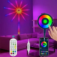 Розумна світлодіодна стрічка  Феєрверк RGB  керування з пульта та через мобільний додаток, музичний режим, ефектне багатобарвне підсвічування