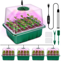 Універсальний лоток для пророщування насіння та зелені GrowBox LED Garden 2 в 1 із регульованим світлодіодним освітленням і системою зволоження