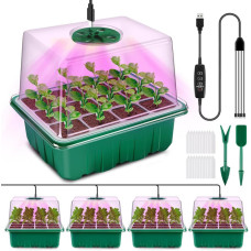 Універсальний лоток для пророщування насіння та зелені GrowBox LED Garden 2 в 1 із регульованим світлодіодним освітленням і системою зволоження